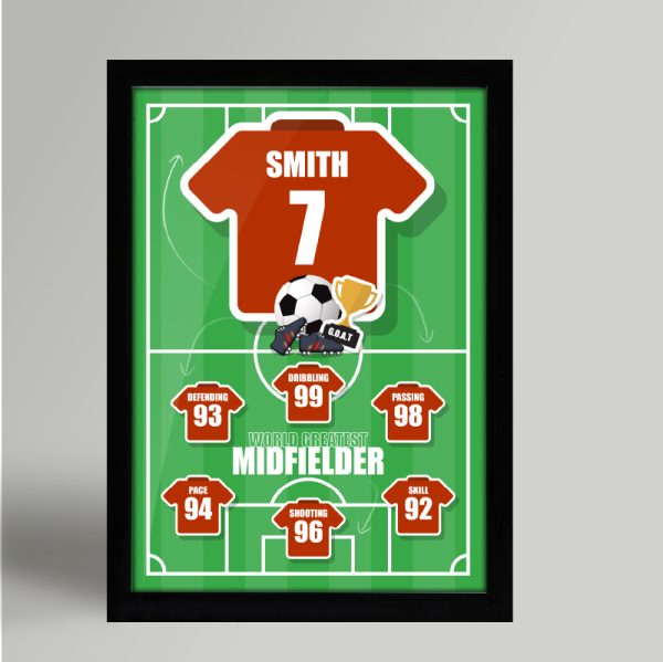 World's Greatest Footballer (Outfield) A4 Print (frame optional)