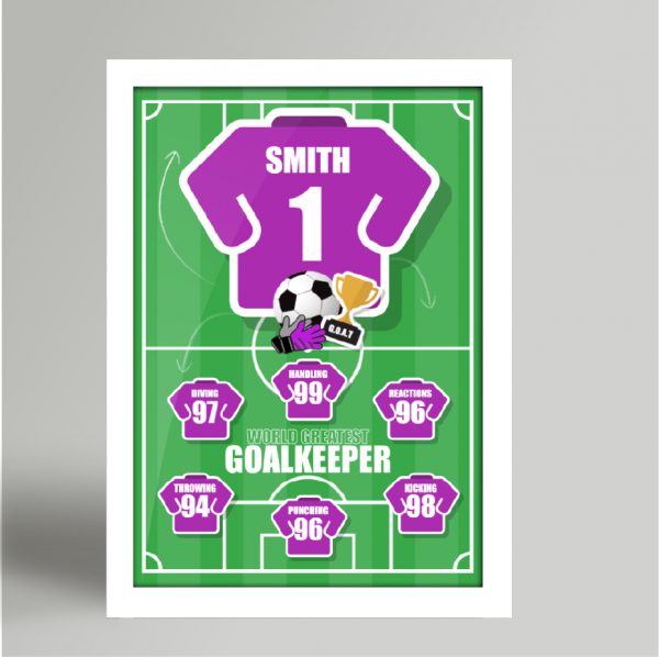 World's Greatest Goalkeeper A4 Print (frame optional) - Image 3