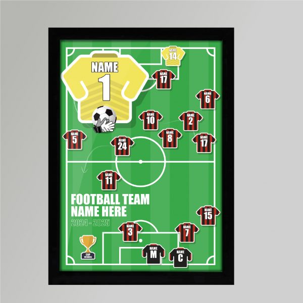 Football Team players and coaches Print A4 (frame optional) - Image 3