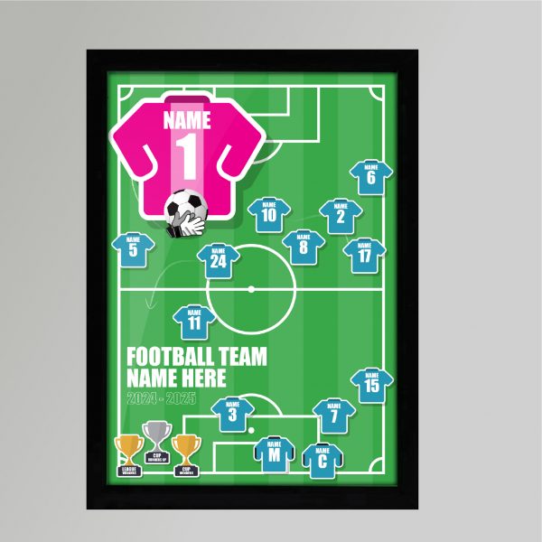 Football Team players and coaches Print A4 (frame optional) - Image 4
