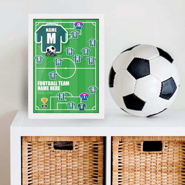 Football Team players and coaches Print A4 (frame optional) - Image 2