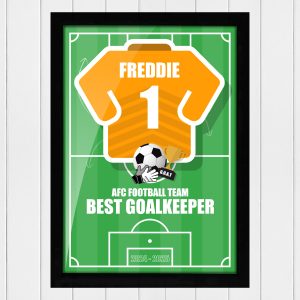 Personalised Goalkeeper Football Award Print – A4