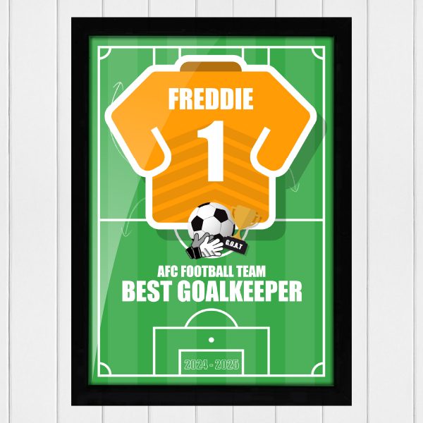 Personalised Goalkeeper Football Award Print – A4