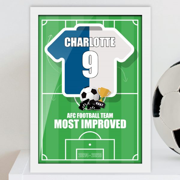 Personalised Outfielder Football Award Print – A4 Size - Image 2
